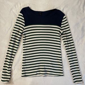 J-Crew stripped long sleeve sweater